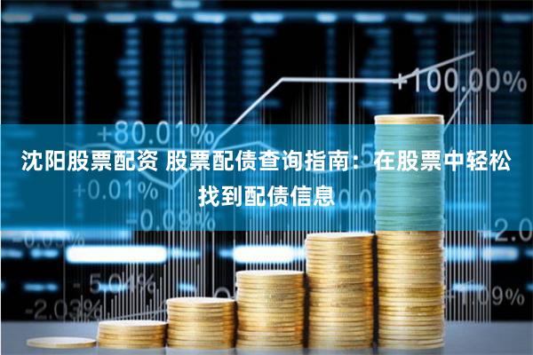 沈阳股票配资 股票配债查询指南：在股票中轻松找到配债信息